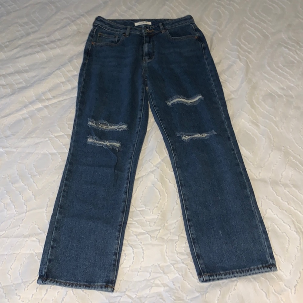 PacSun slightly ripped dark wash mom jeans jeans | size 26